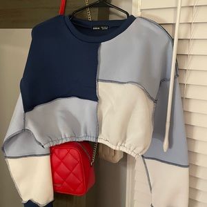 Shein Blue Colorblock Crewneck. Size Medium.